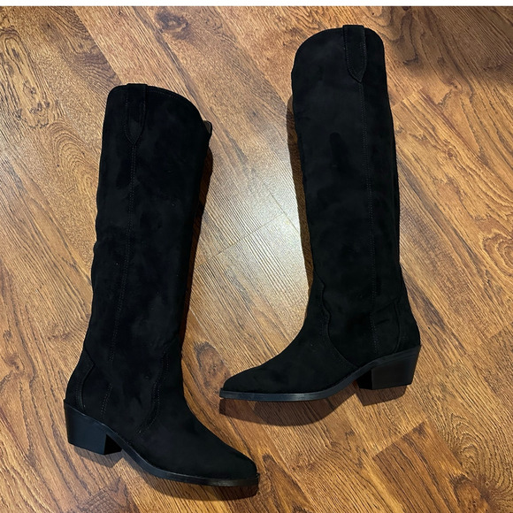 DV by Dolce Vita Women’s Kit Faux Suede Knee-High Boots – Black – Size 6 NWOB - Picture 1 of 12